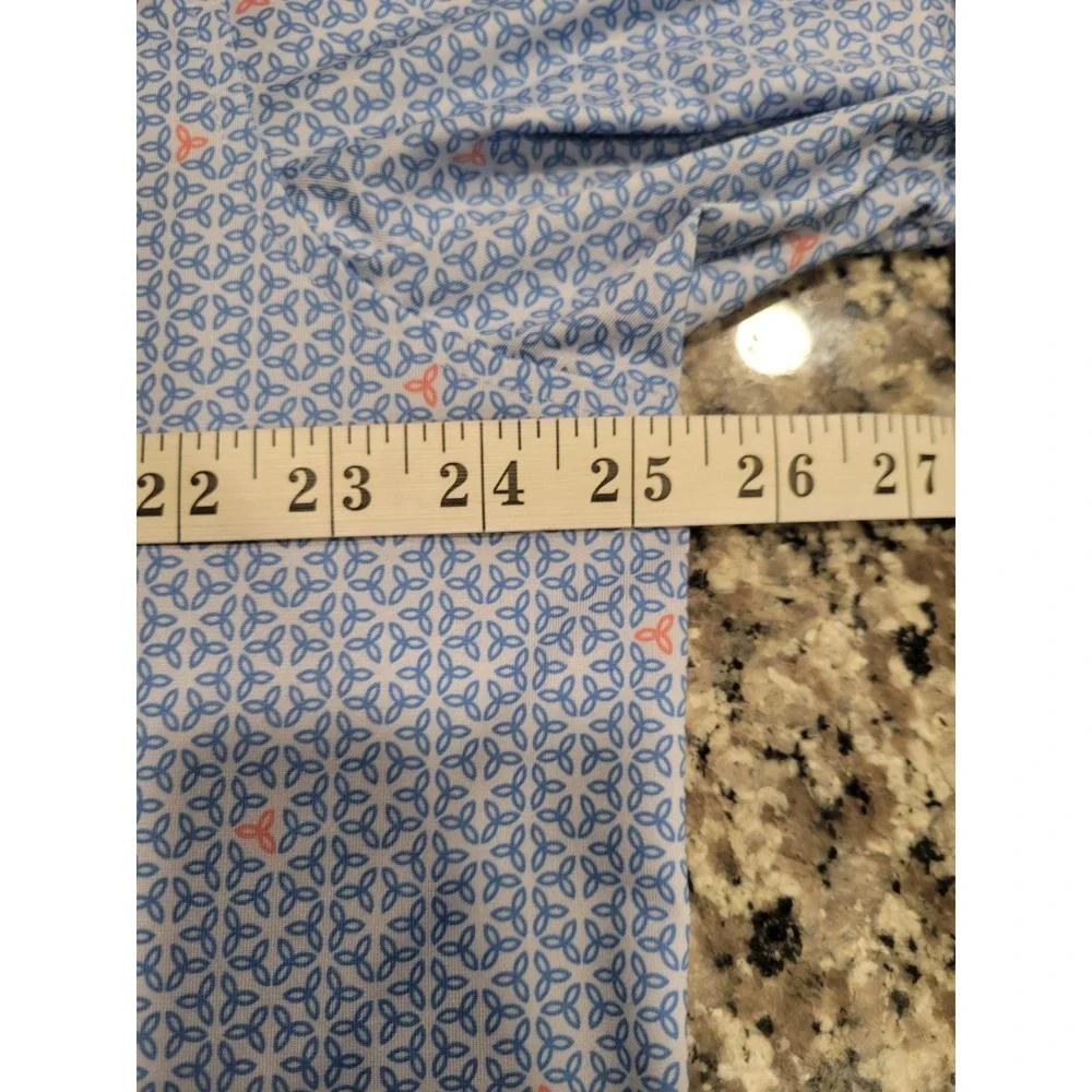 Members Mark Performance Polo XL Glacier Blue Pinwheel Pop ‎ Mens Shirt
